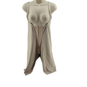 Marena Girdle with High Back Thigh Length Beige Womens Xlarge